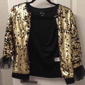 Gold and black Sequin Jacket